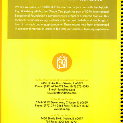 We Are Muslims Workbook: Grade 1