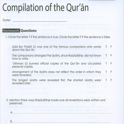 Weekend Learning Islamic Studies Workbook: Level 6 (Revised and Enlarged Edition)