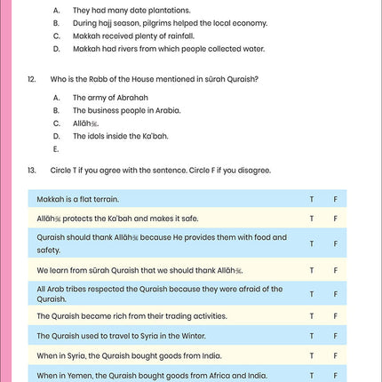 Juz 'Amma for School Students Workbook: Volume 1 (Colored Version,Surah An-Nas (114) to Surah Al-Qadr (97))