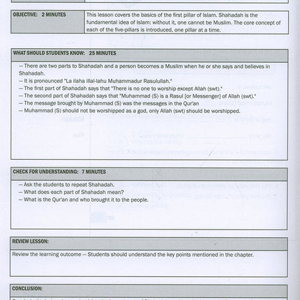 Weekend Learning Islamic Studies Teacher's Manual: Level 1 (New Edition)