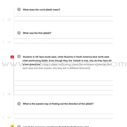 Safar Islamic Studies Workbook: Level 7