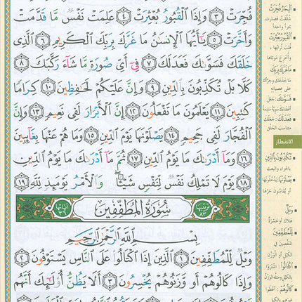 Tajweed Qur'an (Juz' Amma, Size (7" x 9")) مصحف التجويد