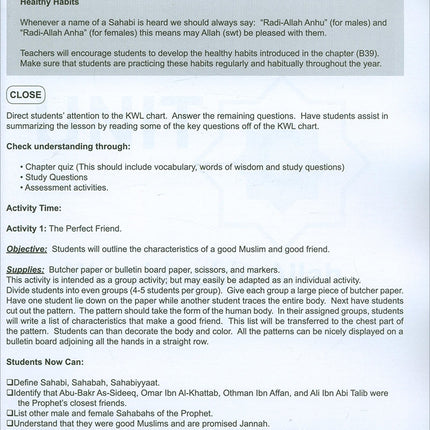 I Love Islam Teacher/Parent Guide: Level 1