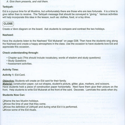 I Love Islam Teacher/Parent Guide: Level 1