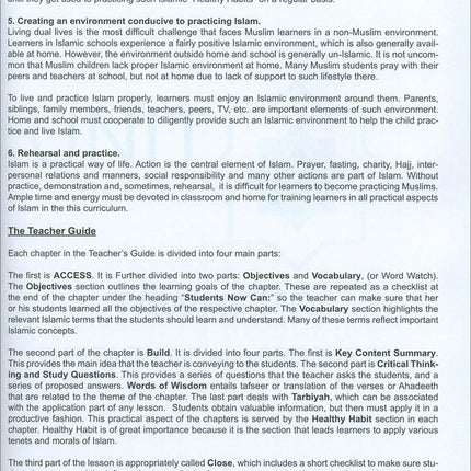 I Love Islam Teacher/Parent Guide: Level 5 (International/Weekend Edition)