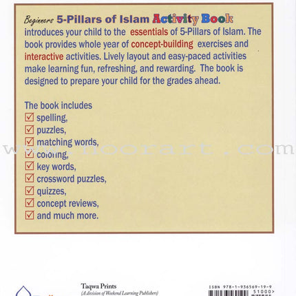 5-Pillars of Islam Activity Book (for Beginners)
