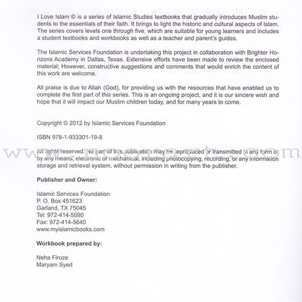 I Love Islam Workbook: Level 3 (International/Weekend Edition)