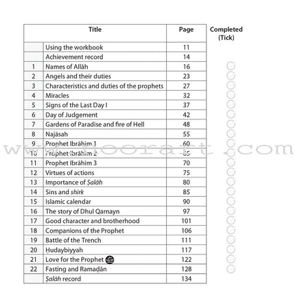 Safar Islamic Studies Workbook: Level 4