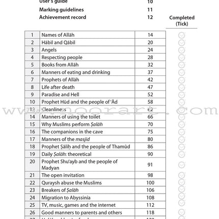 Safar Islamic Studies Workbook: Level 3
