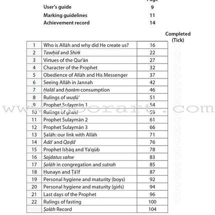 Safar Islamic Studies Workbook: Level 6