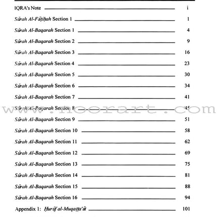 A Study of the Qur'an Textbook Juz' One (Alif Lam Mim)