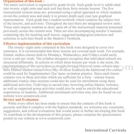 ICO Islamic Studies Textbook: Grade 4 (Light Edition)