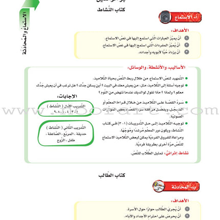 ICO Learn Arabic Teacher Guide: Level 7, Part 1 تعلم العربية
