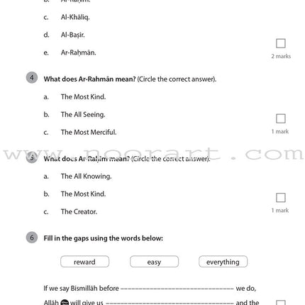 Safar Islamic Studies Workbook: Level 2