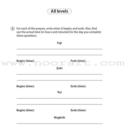 Safar Islamic Studies Workbook: Level 5
