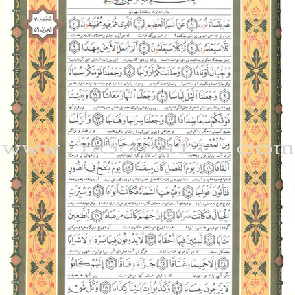 Tajweed Qur'an (Whole Qur'an, With Persian Translation) (Colors May Vary) مصحف التجويد