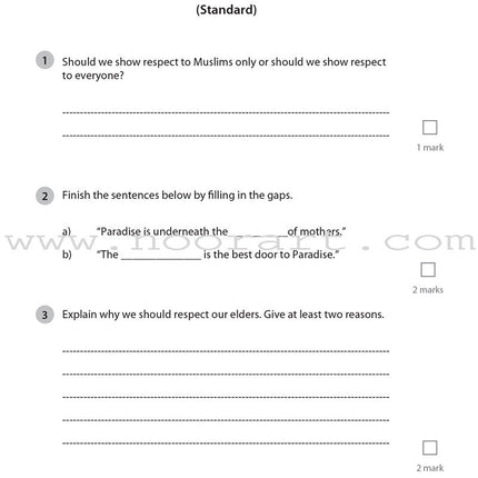 Safar Islamic Studies Workbook: Level 3