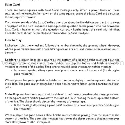 Salat Knowledge Game