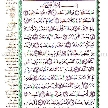 Tajweed Qur'an (Juz' Amma, Tabarak and Qad Same'a) مصحف التجويد