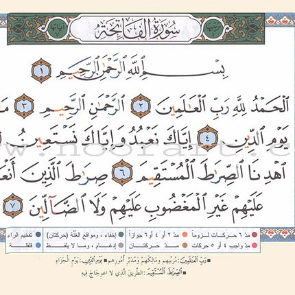 Tajweed Qur'an (Whole Qur'an, 30 Individual Parts, Landscape Pages in Leather Case) (7"x10") مصحف التجويد