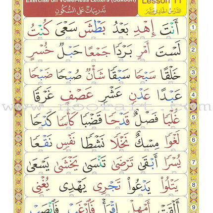 Noorani Qa'idah: Master Reading the Qur'an (Arabic & English, Regular Size: 8.5" x 11") القواعد النورانية