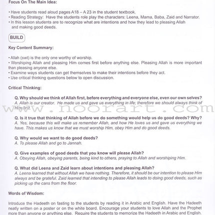 I Love Islam Teacher/Parent Guide: Level 2 (International/Weekend Edition)