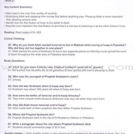 I Love Islam Teacher/Parent Guide: Level 4 (International/Weekend Edition)