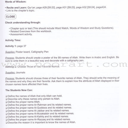 I Love Islam Teacher/Parent Guide: Level 6 (International/Weekend Edition)