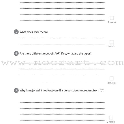 Safar Islamic Studies Workbook: Level 6