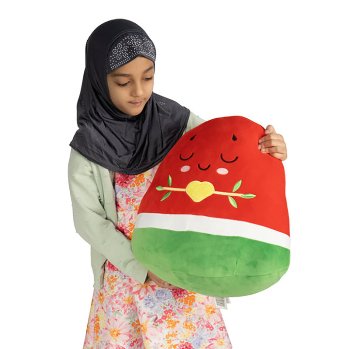 Watermelon Plushie: Adorable Soft Cuddly Pillow Muslim Fruit Doll (40cm)