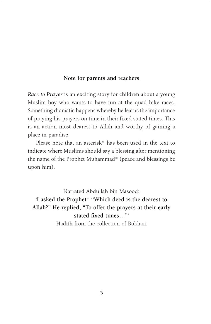 A Race to Prayer: Sulaiman's Rewarding Day