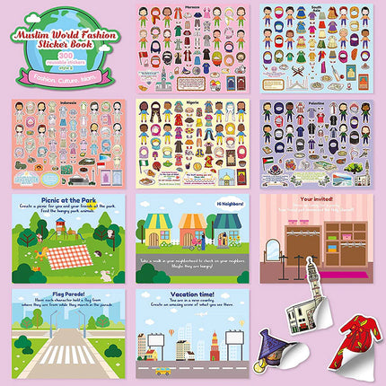 Muslim World Fashion Sticker Book -  Style 2