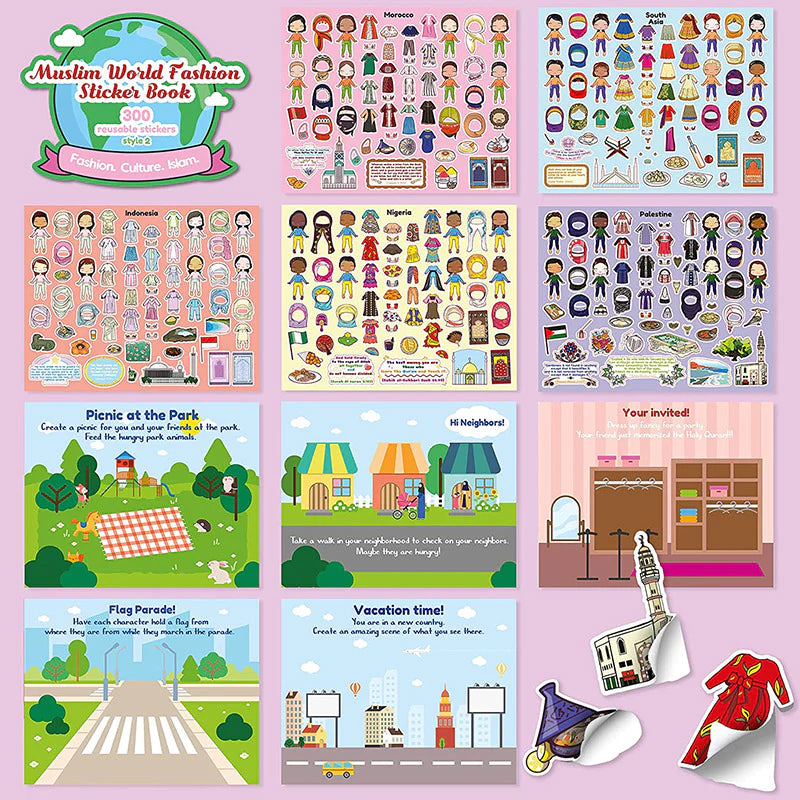 Muslim World Fashion Sticker Book Style 2