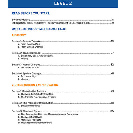 Health and Wellness - from an Islamic Perspective, Level 2