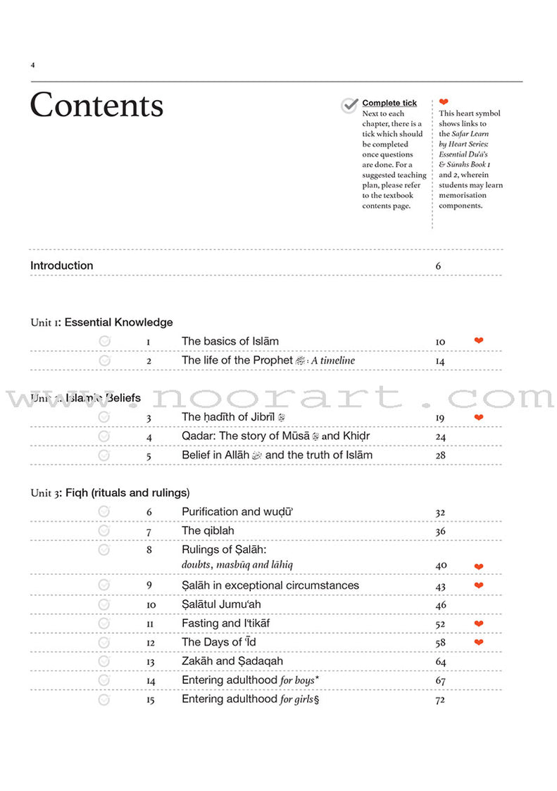 Safar Islamic Studies Workbook: Level 7