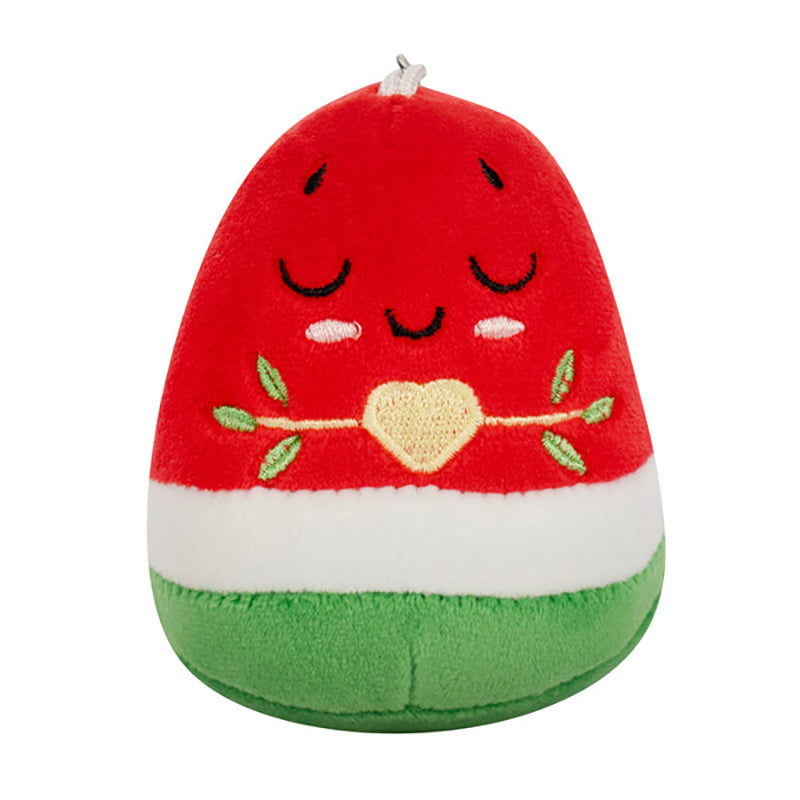 Nur Watermelon Keyring: Adorable Soft Plush Muslim Fruit Doll (8cm)