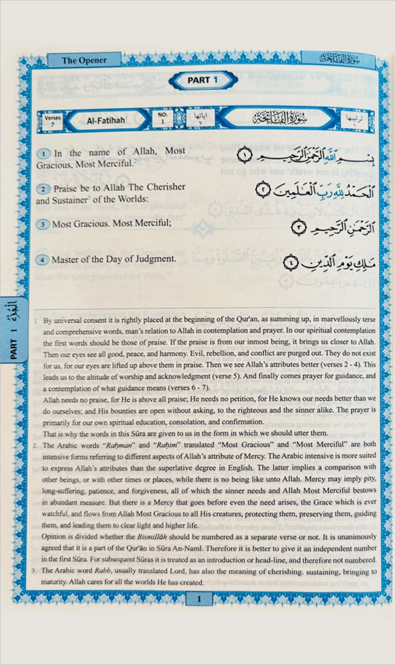 The Holy Qur’an: English translation of the meanings and Commentary