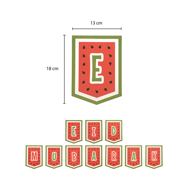 Eid Mubarak Bunting: Watermelon Themed Party Banner