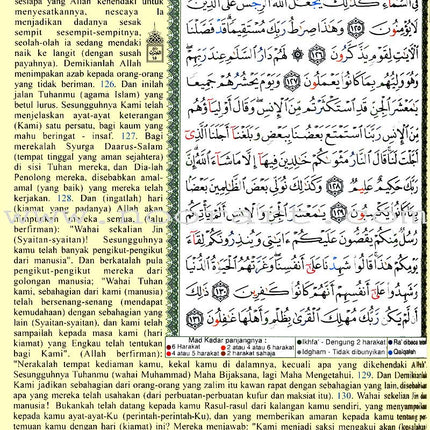 Tajweed Qur'an (Whole Qur'an, With Malaysian Translation) (Colors May Vary) مصحف التجويد