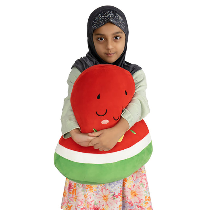 Watermelon Plushie: Adorable Soft Cuddly Pillow Muslim Fruit Doll (40cm)