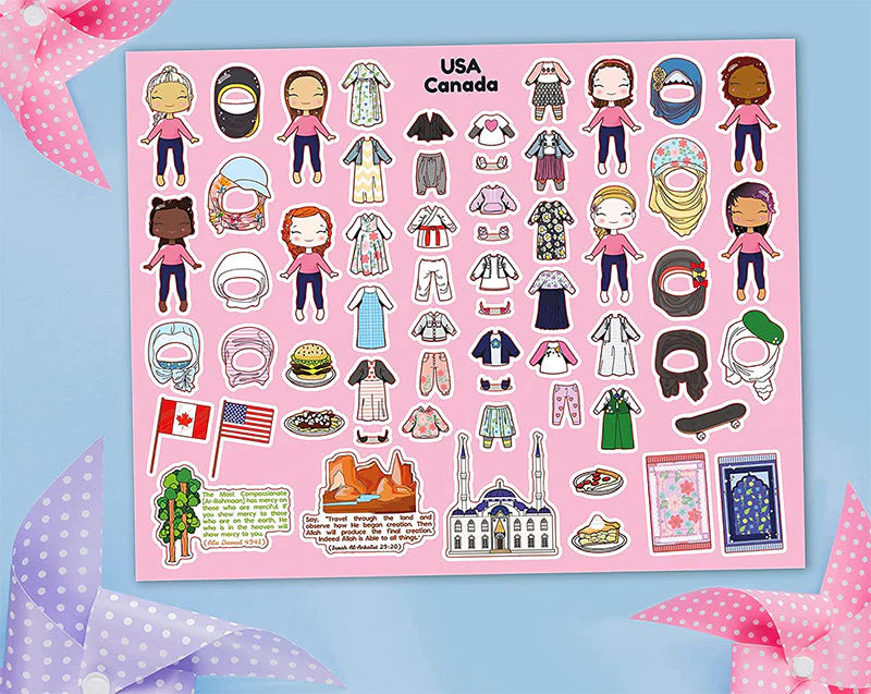 Muslim World Fashion Sticker Book Style 1