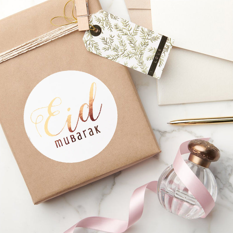 Eid Mubarak Foil Stickers - Gold