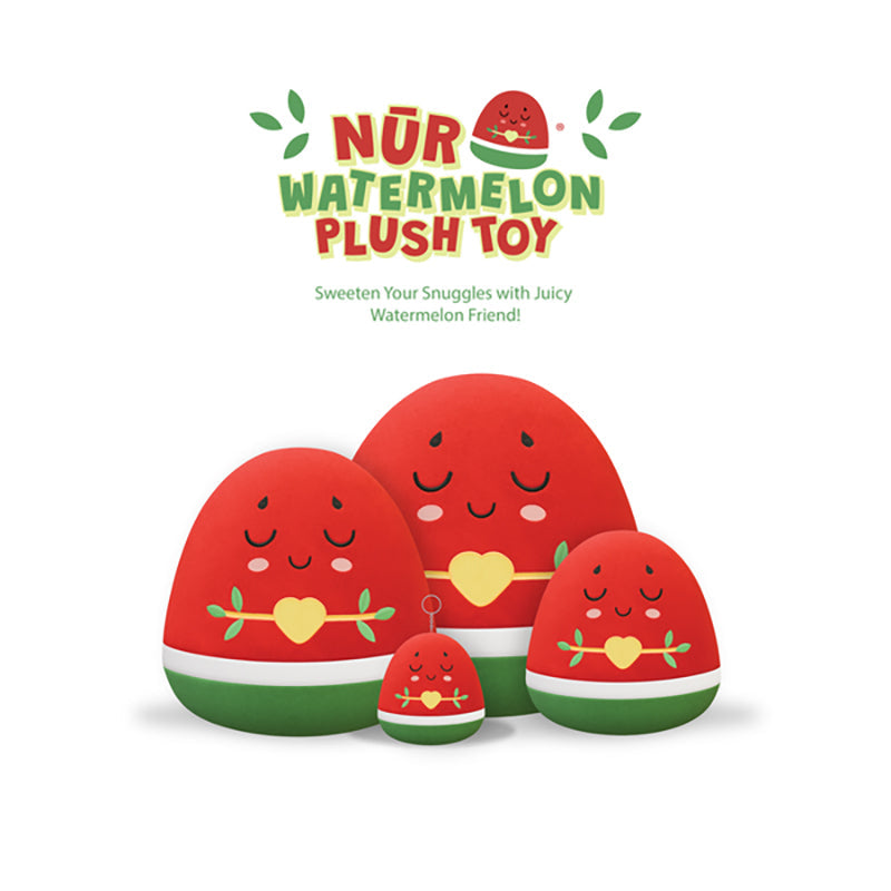 Watermelon Plushie: Adorable Soft Cuddly Pillow Muslim Fruit Doll (30cm)