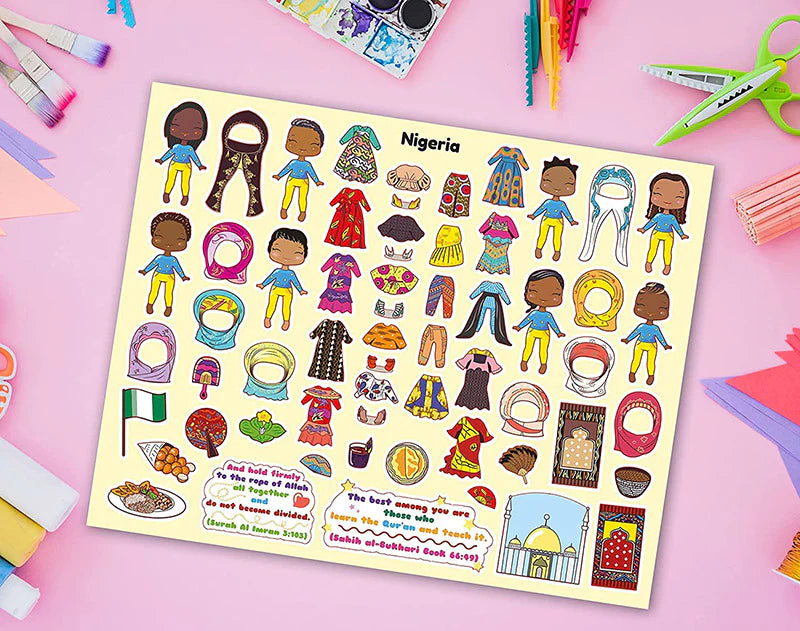 Muslim World Fashion Sticker Book Style 2