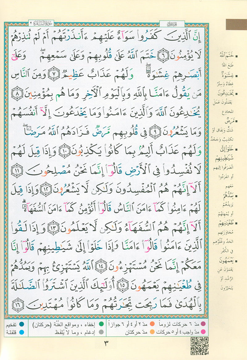 Tajweed Qur'an (Whole Qur'an, Size: 5.5"x8") مصحف التجويد