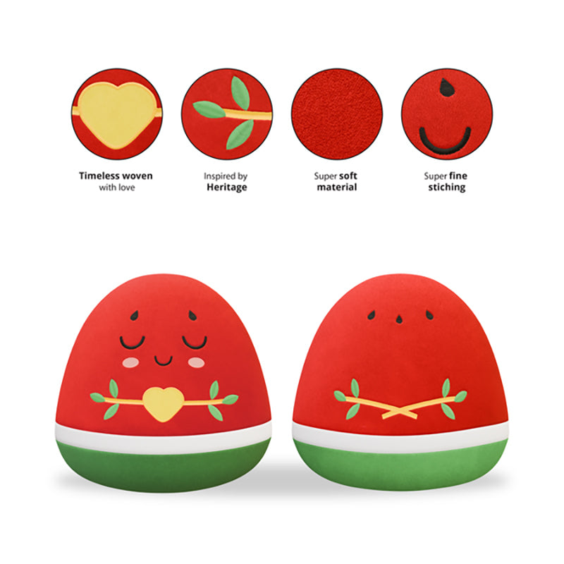 Nur Watermelon Plushie: Adorable Soft Cuddly Pillow Muslim Fruit Doll (20cm)