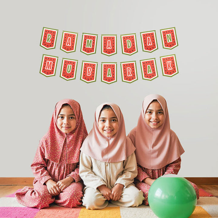 Ramadan Mubarak Bunting: Watermelon Themed Party Banner Decoration