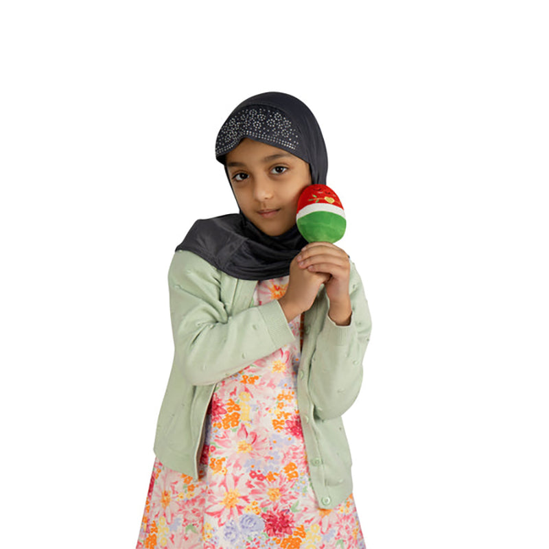 Nur Watermelon Keyring: Adorable Soft Plush Muslim Fruit Doll (8cm)