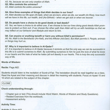 I Love Islam Teacher/Parent Guide: Level 3