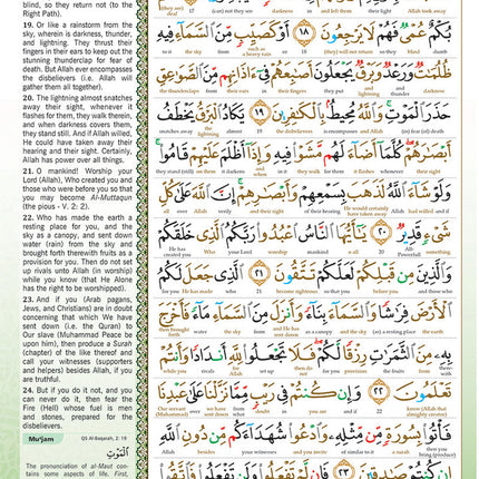 Al-Quran Al-Karim The Noble Quran Blue-Medium size B5 (25x17.5 cm)|Maqdis Quran